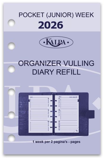 Kalpa Personal Organizer Pocket Agenda Inleg week 2026