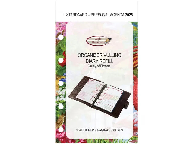 Kalpa Personal Organizer Pocket Agenda Inleg week NL 2026 Bloemen
