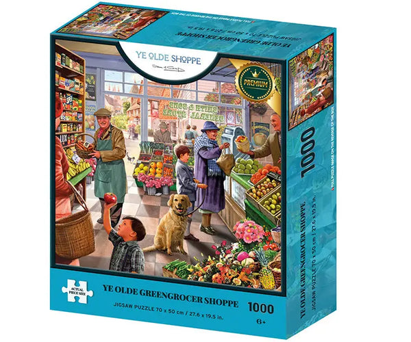 Puzzle 1000 Pezzi - Village Greengrocer (Il Fruttivendolo Del Villaggio) - Dimensioni 69x47.8 Cm, 750g - 3