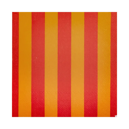 Kitsch Kitchen Kitsch Kitchen Servetten Streetstyle Striped Orange/Red