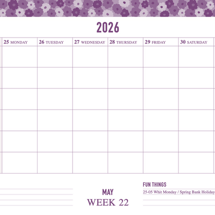 Kitsch Kitchen Pepa Lani Family Planner 2027 Coloured Zebra