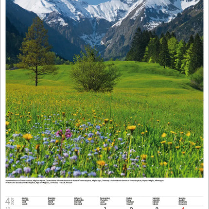 Korsch Verlag Alpen Kalender 2027 Groot