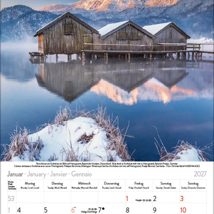 Korsch Verlag Alpen Kalender Klein 2027