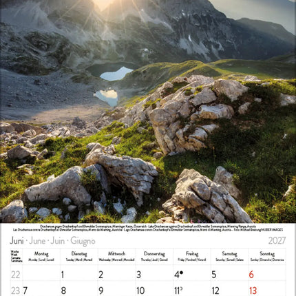 Korsch Verlag Alpen Kalender Klein 2027