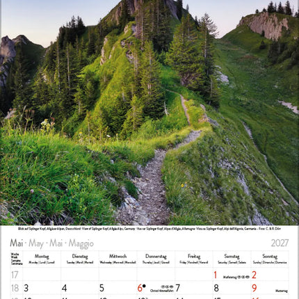 Korsch Verlag Alpen Kalender Klein 2027