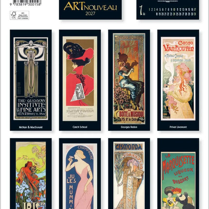 Korsch Verlag Art Nouveau Kalender 2027