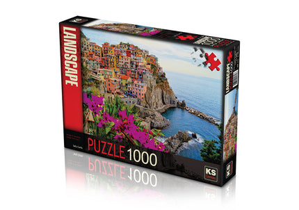 KS Games Village of Manarola Cinque Terre Italy Puzzel 1000 Stukjes