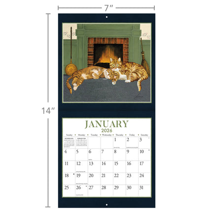 LANG American Cat Mini Kalender 2026
