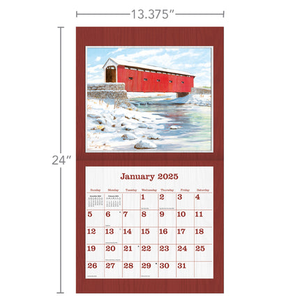 LANG Covered Bridge Kalender 2025