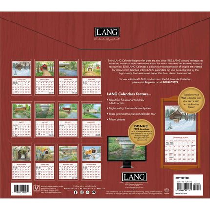 LANG Covered Bridge Kalender 2027