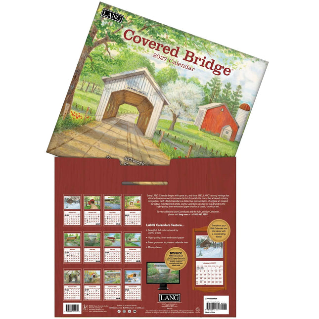 LANG Covered Bridge Kalender 2027