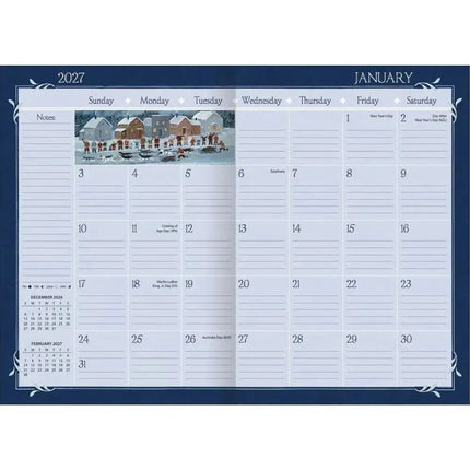LANG Folk Art Pocket Agenda 2026