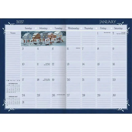 LANG Folk Art Pocket Agenda 2027