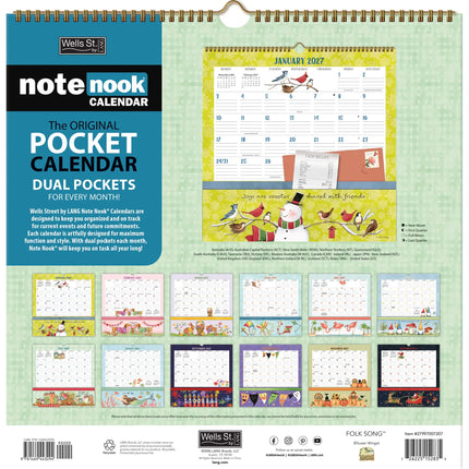 LANG Folk Song Pocket Note Nook Kalender 2026