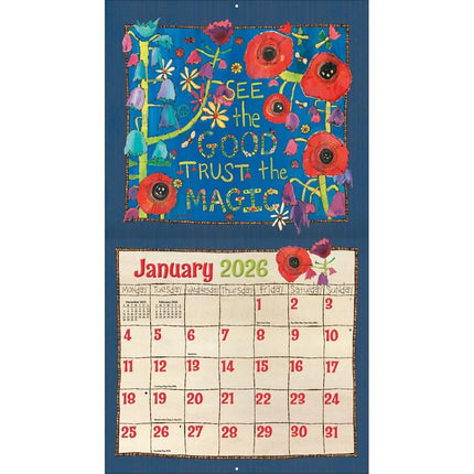 LANG Painted Peace Kalender 2026