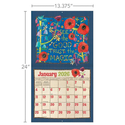 LANG Painted Peace Kalender 2026