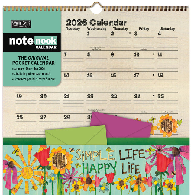 LANG Peace of Life Note Nook Kalender 2027