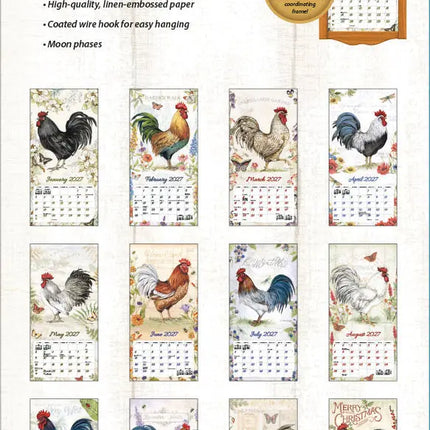 LANG Proud Rooster Kalender 2027 Small