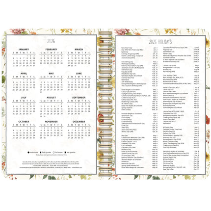LANG Watercolor Seasons Agenda 2026
