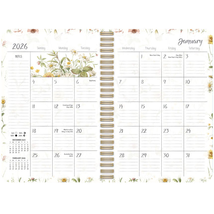 LANG Watercolor Seasons Agenda 2026