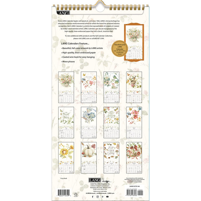 LANG Watercolor Seasons Kalender 2026 Small