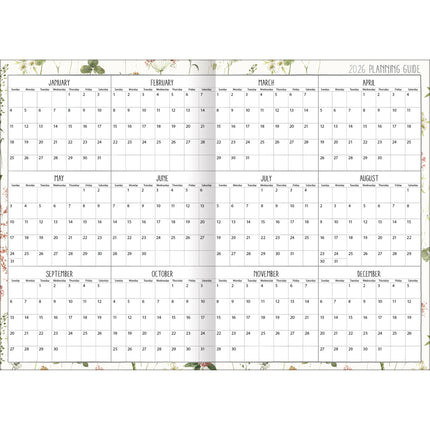LANG Watercolor Seasons Zakagenda 2026