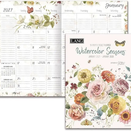 LANG Watercolor Seasons Zakagenda 2027