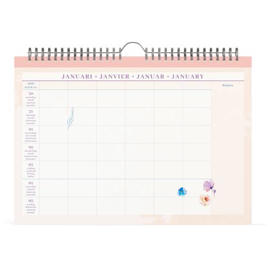 Lannoo Flowers Familieplanner 2026