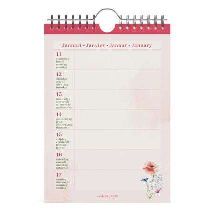 Lannoo Flowers Weekkalender 2027