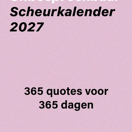 Lannoo Onbespreekbaar Scheurkalender 2027
