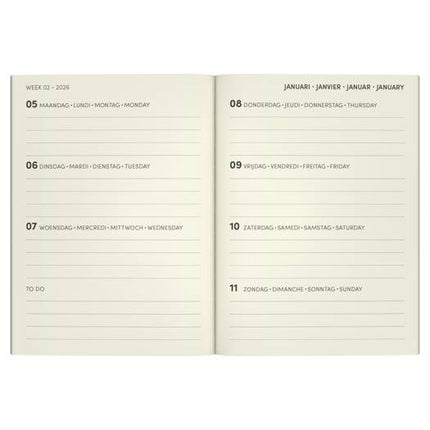 Lannoo Paper Salad Desk Agenda 2026