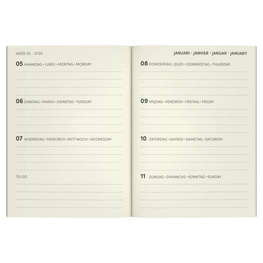 Lannoo Paper Salad Desk Agenda 2026