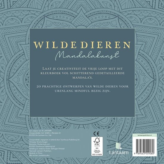 Lantaarn Kleurboek Wilde dieren - mandalakunst