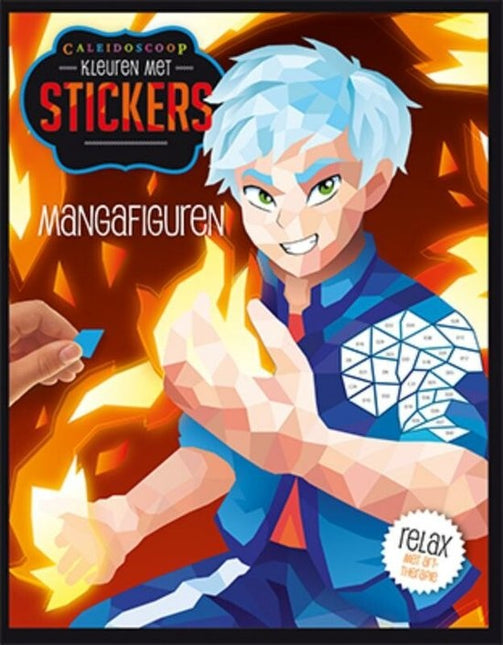 Lantaarn Kleuren met stickers - Mangafiguren