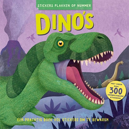 Lantaarn Kleuren met stickers voor Kinderen. Dino's