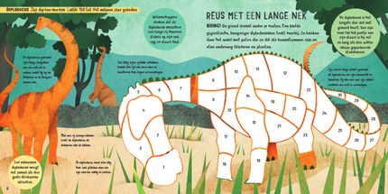 Lantaarn Kleuren met stickers voor Kinderen. Dino's