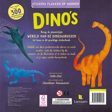 Lantaarn Kleuren met stickers voor Kinderen. Dino's