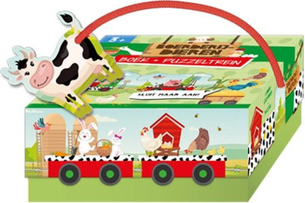 Lantaarn Puzzeltrein en Voorleesboek Boerderijdieren