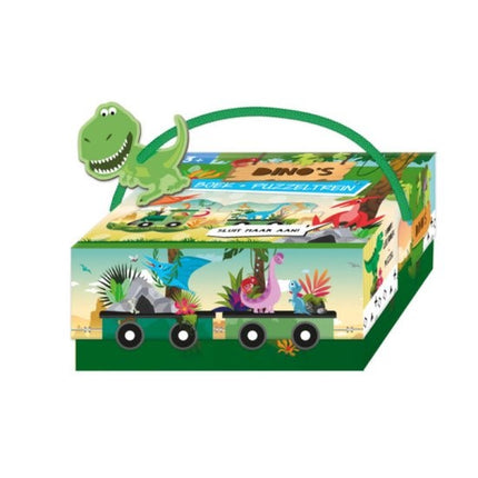 Lantaarn Puzzeltrein en Voorleesboek Dino's