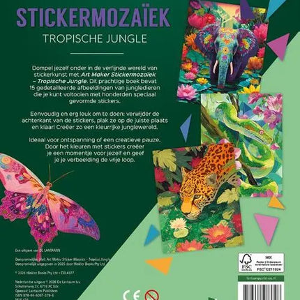 Lantaarn Sticker Mozaïek - Tropisch Jungle Boek