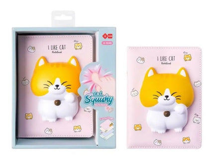 Lazy Stars Notitieboek Met Squishable 3d Figuur Kat A5