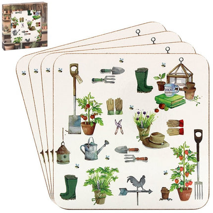 Leonardo Lesser & Pavey Green Fingers Onderzetters 4 Stuks