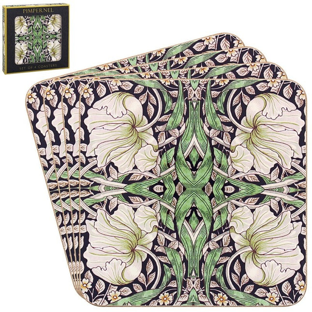 Leonardo Lesser & Pavey Pimpernel Onderzetters – Set van 4 stuks