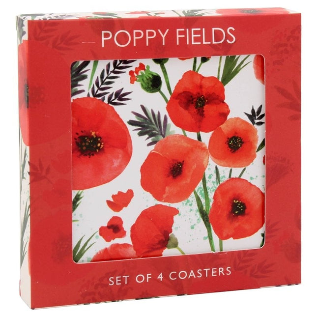 Leonardo Lesser & Pavey Poppy Onderzetters – Set van 4 Stuks