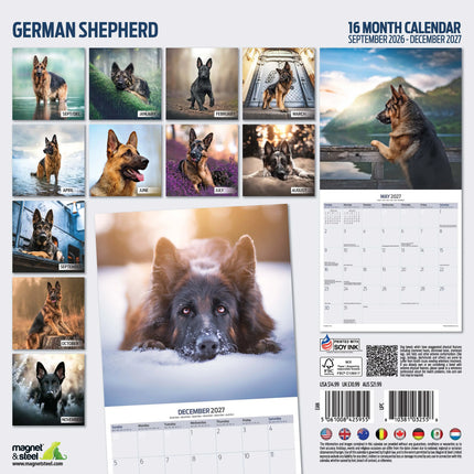 Magnet & Steel Duitse Herder Kalender 2027