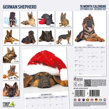 Magnet & Steel Duitse Herder Modern Kalender 2027