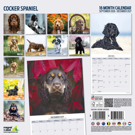 Magnet & Steel Engelse Cocker Spaniel Kalender 2027