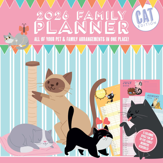 Magnet & Steel Family Planner Katten Editie 2026 5 persoons