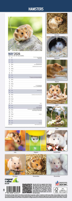 Magnet & Steel Hamster Kalender 2026 Slimline