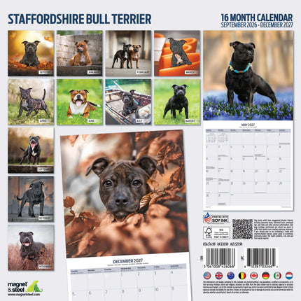 Magnet & Steel Staffordshire Bull Terrier Kalender 2027